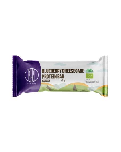 BrainMax Pure® Blueberry Cheesecake Protein Bar, Baton proteinowy, Jagodowy sernik, BIO, 50 g