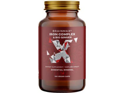 BrainMax Iron Complex®, Diglicynian Żelaza, 25 mg, 100 kapsułek roślinnych
