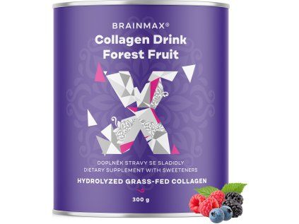 BrainMax Pure® Collagen Drink, napój kolagenowy, owoce leśne 300 g