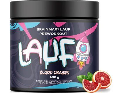 BrainMax LAUF® Preworkout, z kofeiną, 400 g
