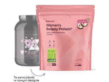 BrainMax Women Beauty Protein®, białko dla kobiet z kolagenem, keratyną i witaminami, 1000 g