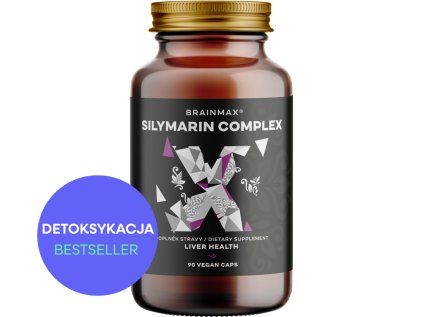 BrainMax Silymarin Complex, Ekstrakt z ostropestu plamistego + 5 innych ziół, 90 kapsułek roślinnych