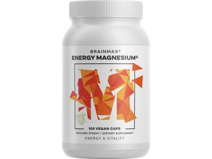 BrainMax Energy Magnesium®, 1000 mg, Jabłczan Magnezu 200 mg, 100 kapsułek