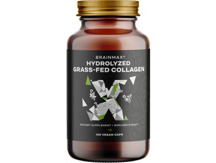 BrainMax Hydrolyzed Grass-Fed Collagen (Kolagen wołowy grass-fed), 100 kapsułek