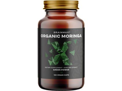 BrainMax Organiczna Moringa, 500 mg, 100 kapsułek roślinnych