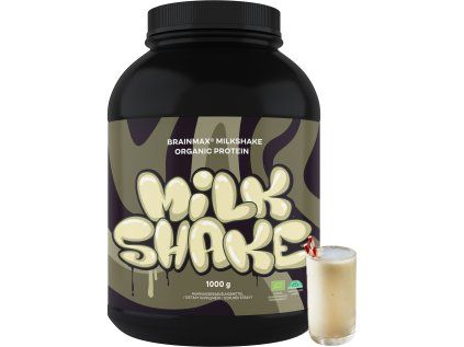 BrainMax Milkshake Protein, bezsmakowy, BIO, 1000 g