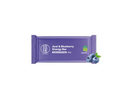 BrainMax Pure® Energy Bar, Baton energetyczny, Acai i borówki, BIO, 50 g