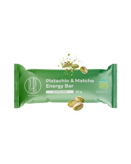 BrainMax® Organic Energy Bar, Pistachios & Matcha, 50 g