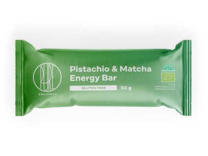 Baton energetyczny BrainMax Pure® Energy Bar, pistacja i matcha, BIO, 50 g
