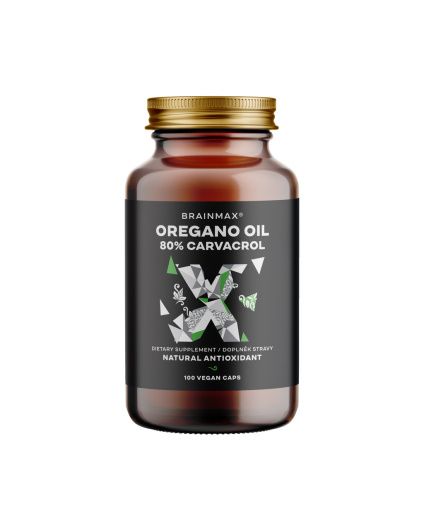 BrainMax Oregano Oil 80% Carvacrol, 100 kapsułek roślinnych