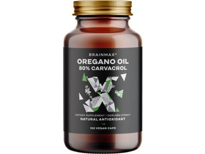 BrainMax Oregano Oil 80% Carvacrol, 100 kapsułek roślinnych