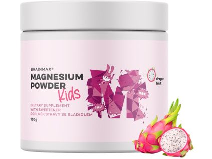 BrainMax KIDS Magnesium Powder, Smoczy owoc, 150 g