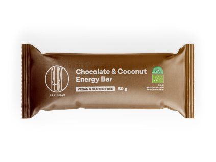 Baton energetyczny BrainMax Pure®® o smaku czekolady i kokosa, BIO, 50 g