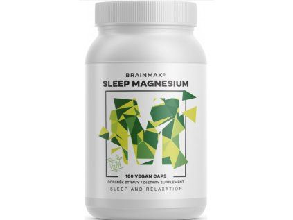 BrainMax Sleep Magnesium®, 320 mg, 100 kapsułek (Magnez, GABA, L-teanina, Witamina B6, sok z wiśni)