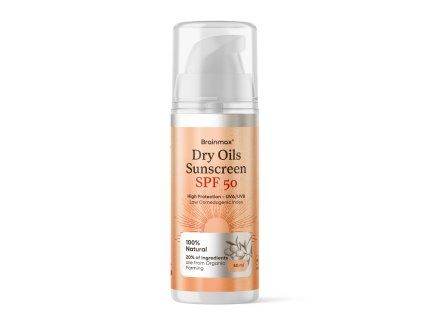 BrainMax Dry Oils krem ​​przeciwsłoneczny do twarzy, SPF 50, 50 ml