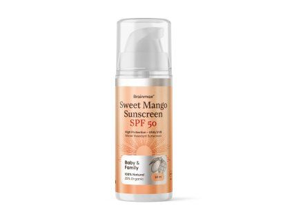 BrainMax Krem przeciwsłoneczny Sweet Mango, SPF 50, 50 ml