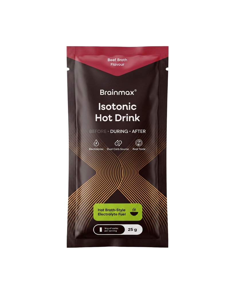 BrainMax® Isotonic Hot Drink, Bulion wołowy, 25 g
