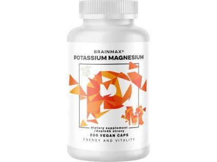 BrainMax Potas Magnesium®, Cytrynian Potasu + Jabłczan Magnezu, 200 kapsułek roślinnych