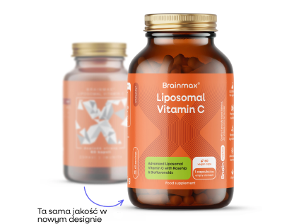 BrainMax Liposomal Vitamin C UPGRADE®, Liposomalna Witamina C, 500 mg, 60 kapsułek roślinnych